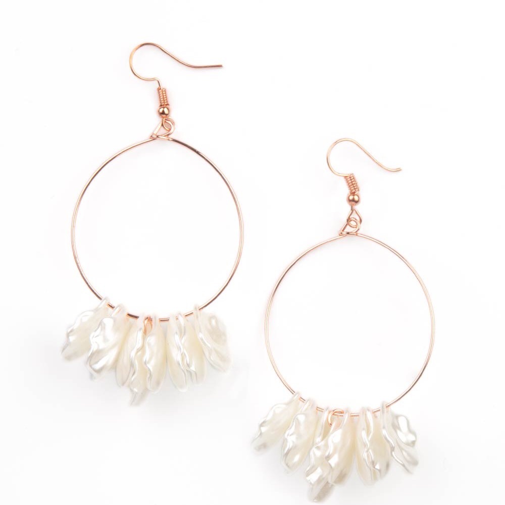 Sailboats and Seashells - Copper earrings - Picture 2 of 2